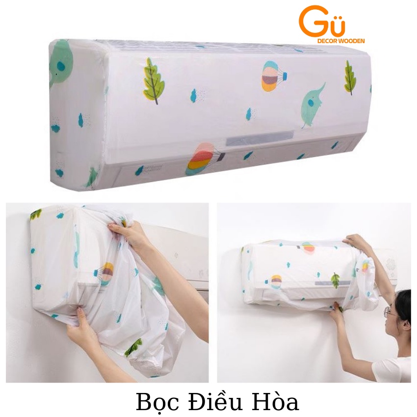 Bọc điều hòa chống bụi bẩn ẩm mốc chống thấm nước hiệu quả - Gu Decor Wooden