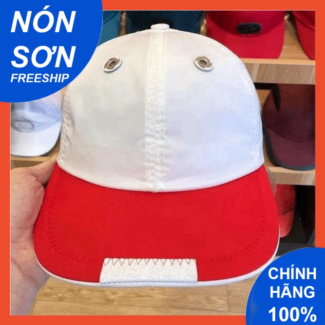 Mũ Lưỡi Trai Nón Sơn Trắng Đỏ Vải Dù Chính Hãng Hàng Chuẩn Tem 7 Màu Thời Trang Cao Cấp Mới 2021