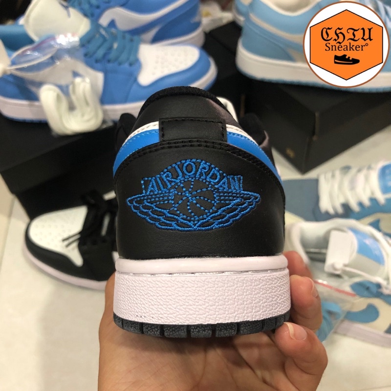 Giày Sneaker nam nữ Jordan cổ thấp xanh dương UNC phiên bản cao cấp giày thể thao Jd1 low xanh Blue
