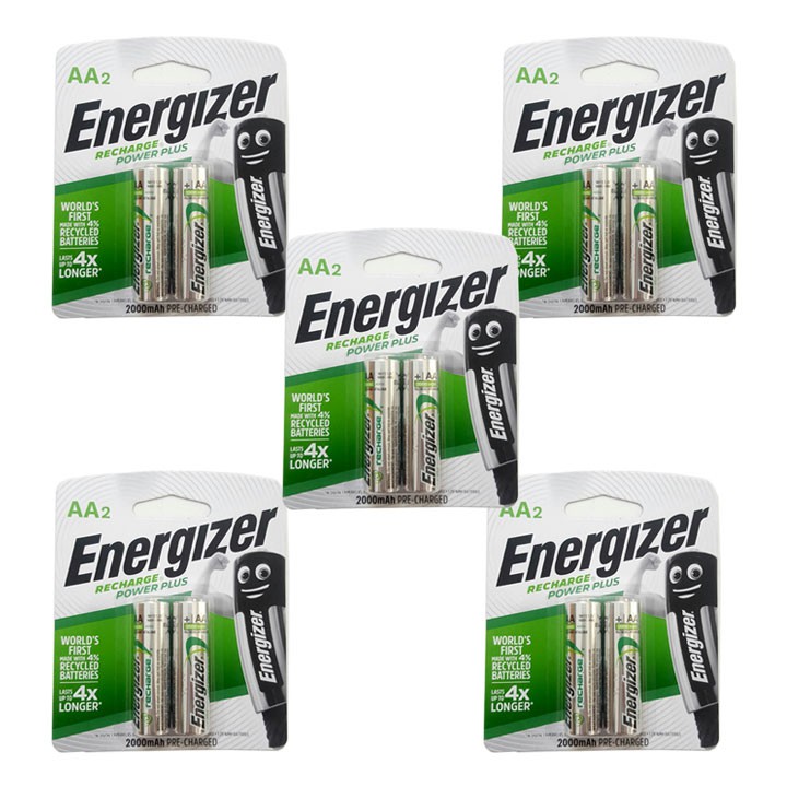 5 vỉ pin sạc AA Energizer 2000mah, pin sạc tiểu AA HR6