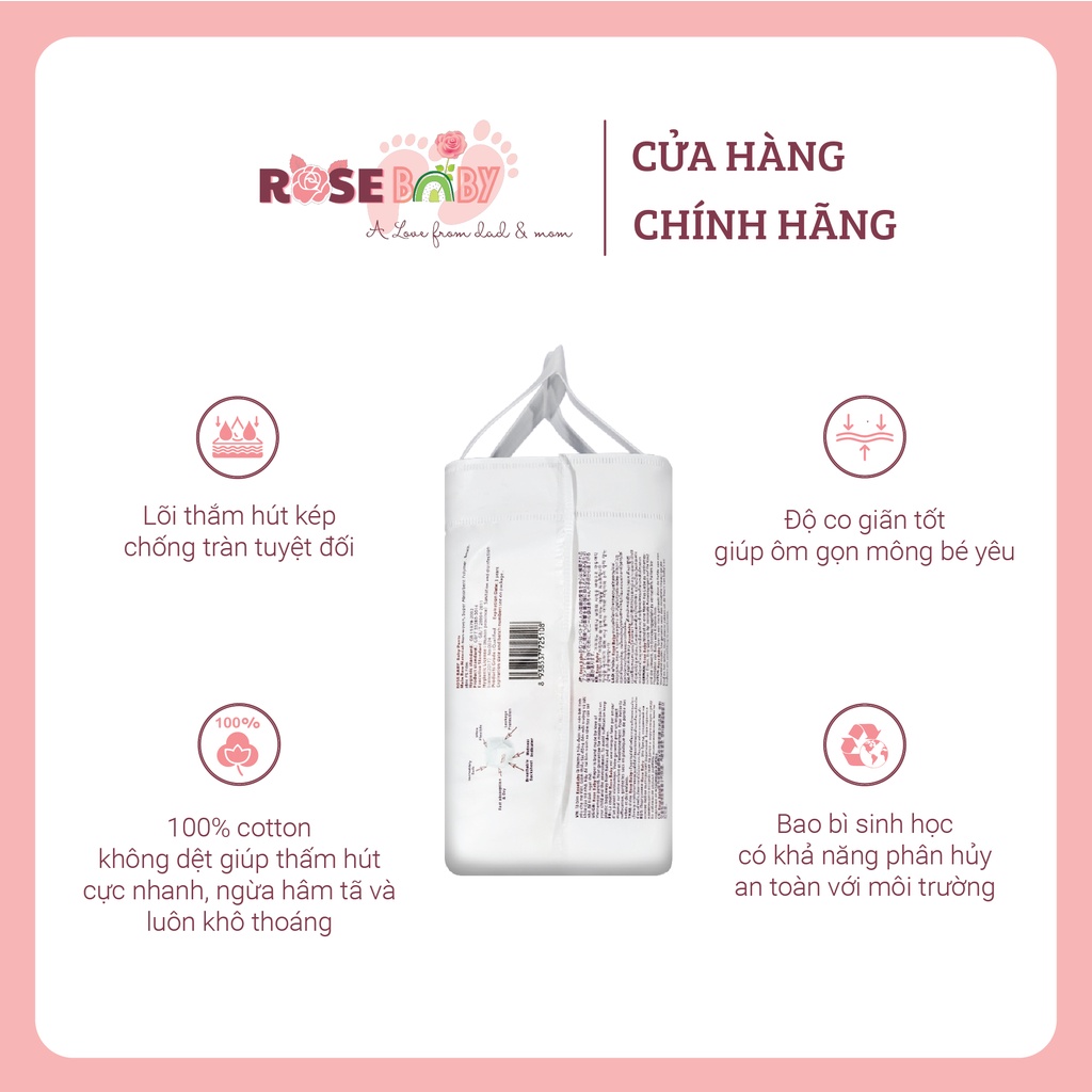 Bịch Bỉm Quần Rose Baby M30/L28/XL26/XXL24/XXXL22