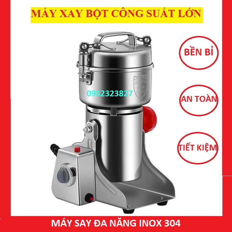 Máy Xay Bột Khô Đa Năng Siêu Mịn XAY Thịt cá  INOX 304