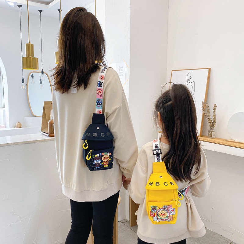 Túi Đeo Chéo Vai Vải Canvas In Họa Tiết Hoạt Hình Thời Trang Cho Nữ