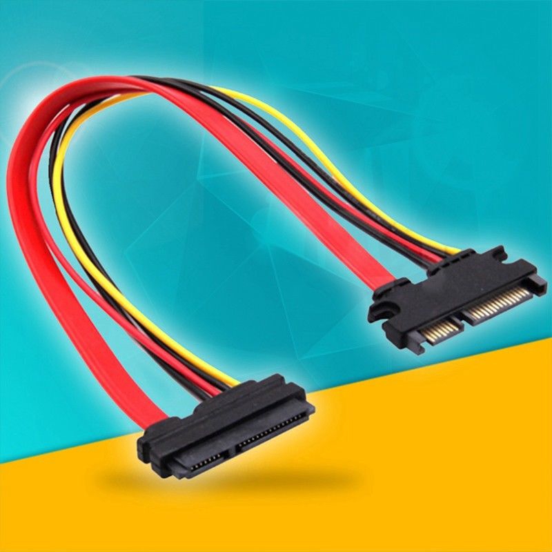 1 dây cáp nguồn mở rộng 22 Pin 7 + 15 Male sang Female Serial ATA SATA 3