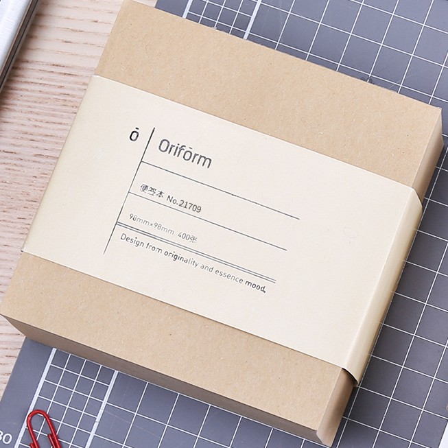 [LIFEMC02BPABAU -10% đơn 250K] Giấy nhắn Deli 98x98mm - 400 tờ - màu trắng/nâu - 1 tệp - 21708/21709