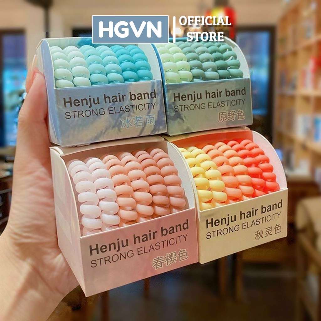 Hộp 6 Chun Lò Xo Màu Cao Cấp Hàng Quảng Châu HGVN #32