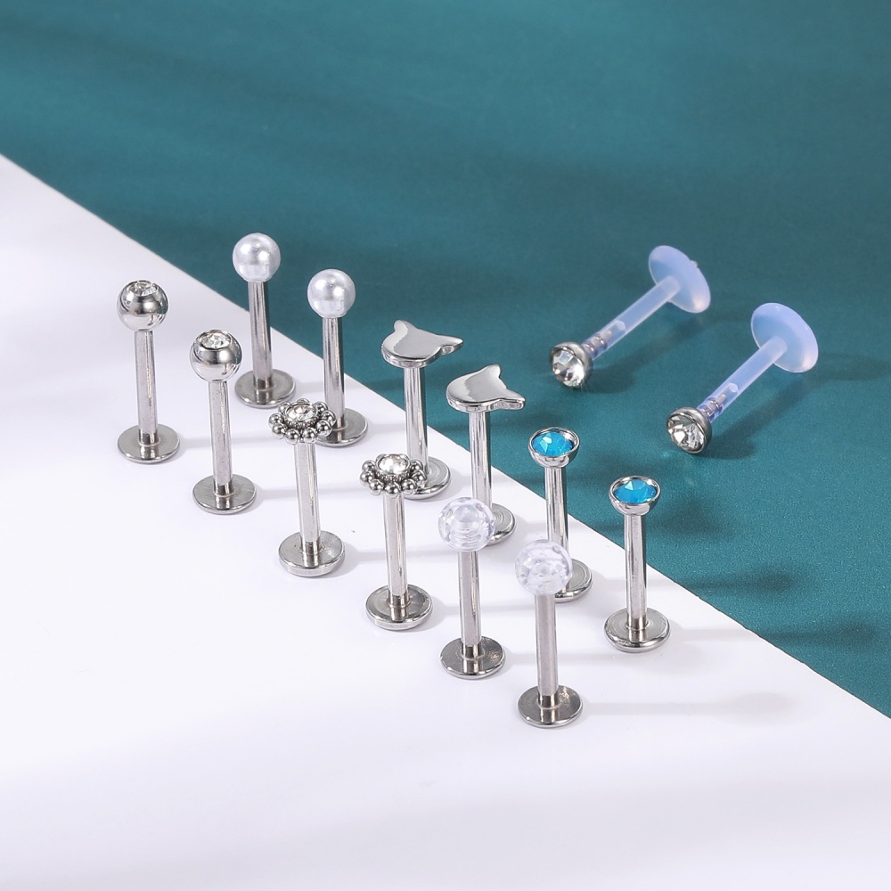 10-30 khuyên xỏ cơ thể bằng thép không gỉ nhiều màu sắc tùy chọn