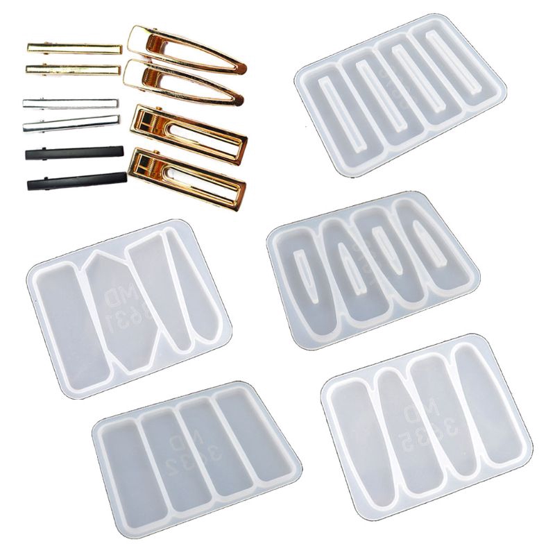 Khuôn silicon đổ nhựa resin làm kẹp tóc tiện dụng