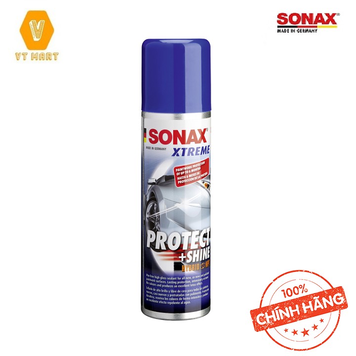{Phủ bóng bảo vệ sơn} Sonax Xtreme Protect Shine 222100 210 ml công nghệ Nano chống bám bụi bẩn, giữ độ bóng dài lâu.