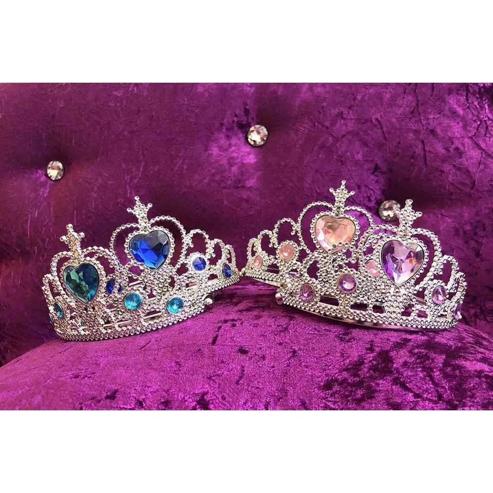 Cài tóc vương miện Elsa đính hạt màu