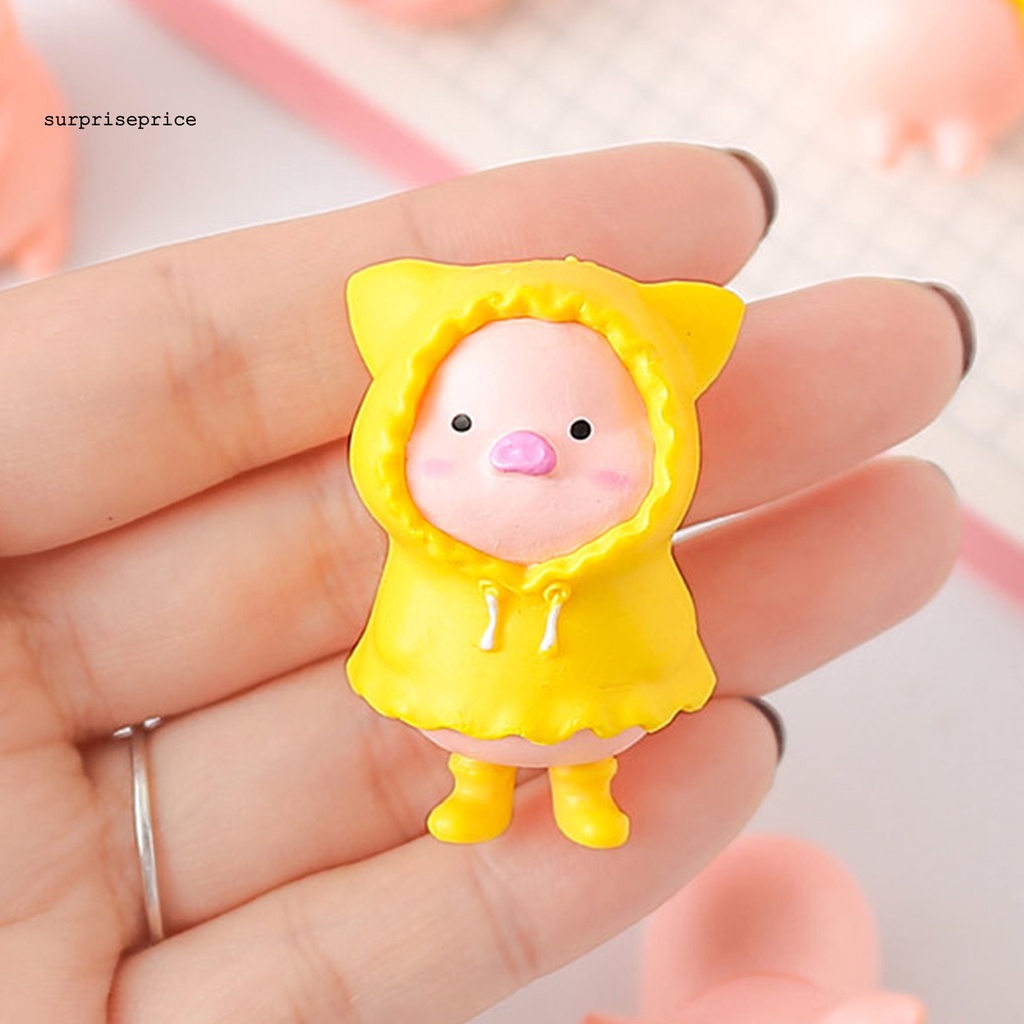 Mô Hình Chú Heo Hoạt Hình Mini Dễ Thương Dùng Trang Trí