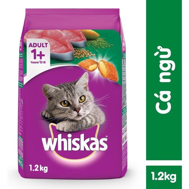 Hạt Whiskas cho mèo con mèo trưởng thành 1.2kg