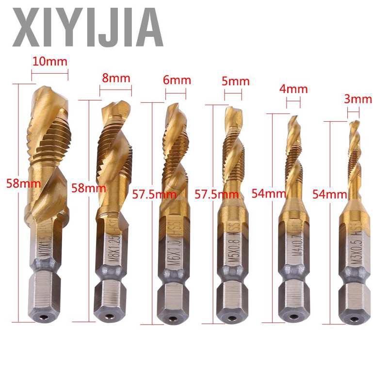 Bộ 6 Mũi Khoan Kim Loại Phủ Titan M3-M10 Ark Cao Cấp