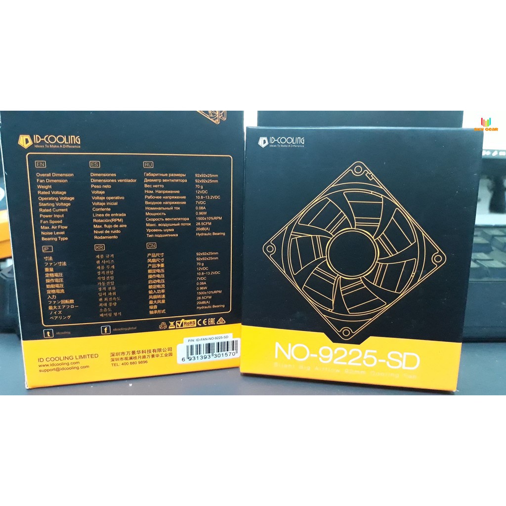 Quạt tản nhiệt ID-Cooling NO-9225-SD, Fan 9cm