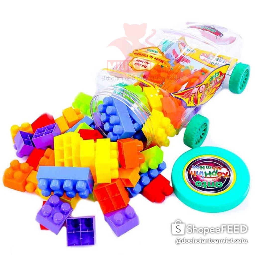 Đồ Chơi Siêu Xe SATO Đựng 48 Chi Tiết Xếp Hình Size Đại Hàng Việt Nam