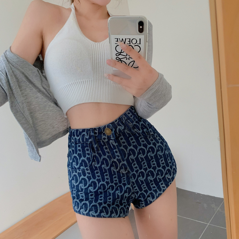 Quần Đùi Denim Lưng Cao Siêu Ngắn Quyến Rũ Cho Nữ | BigBuy360 - bigbuy360.vn