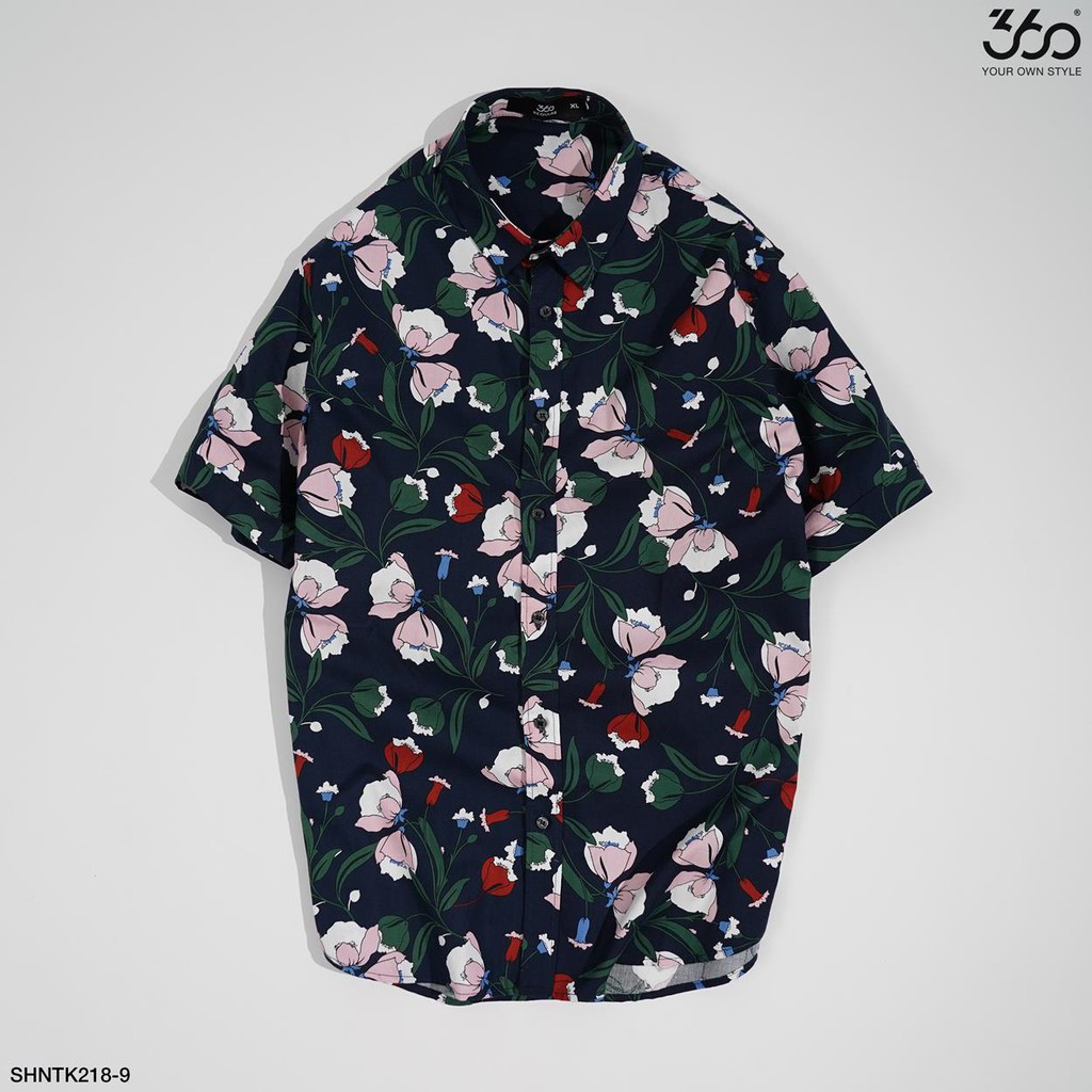 Áo sơ mi nam 360 BOUTIQUE ngắn tay họa tiết - SHNTK218 | BigBuy360 - bigbuy360.vn