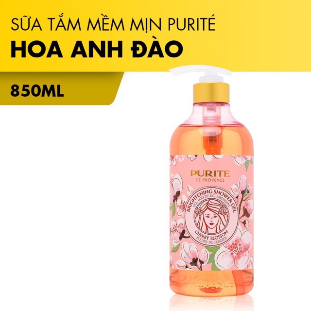 Sữa Tắm Hoa Anh Đào Purite De Prôvence Cherry Blossom 850ml