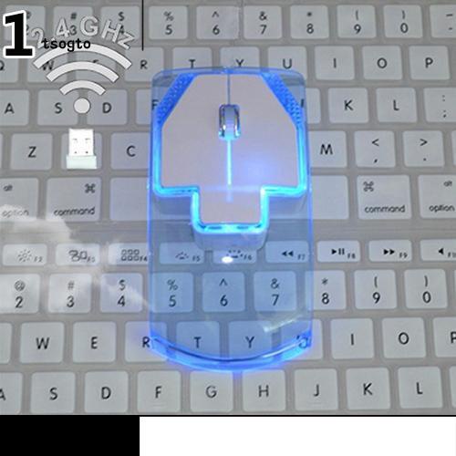 Chuột Không Dây Trong Suốt Siêu Mỏng 2.4Ghz Cho Máy Tính