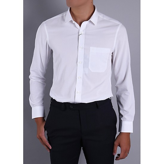 OWEN - Áo sơ mi trắng dài tay Owen chất poly spun/ chất sợi sồi | BigBuy360 - bigbuy360.vn