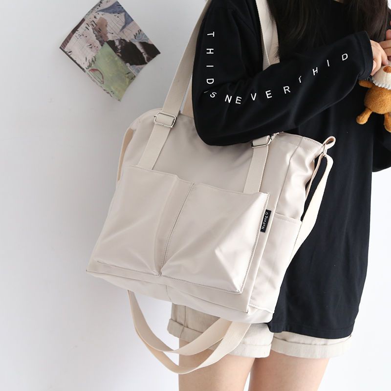 Túi Đeo Chéo Vai Bằng Nylon Chống Nước Sức Chứa Lớn Phong Cách Hàn Quốc Cho Nữ