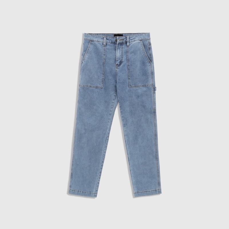 Quần Slim Pocket Jeans - Washed Blue