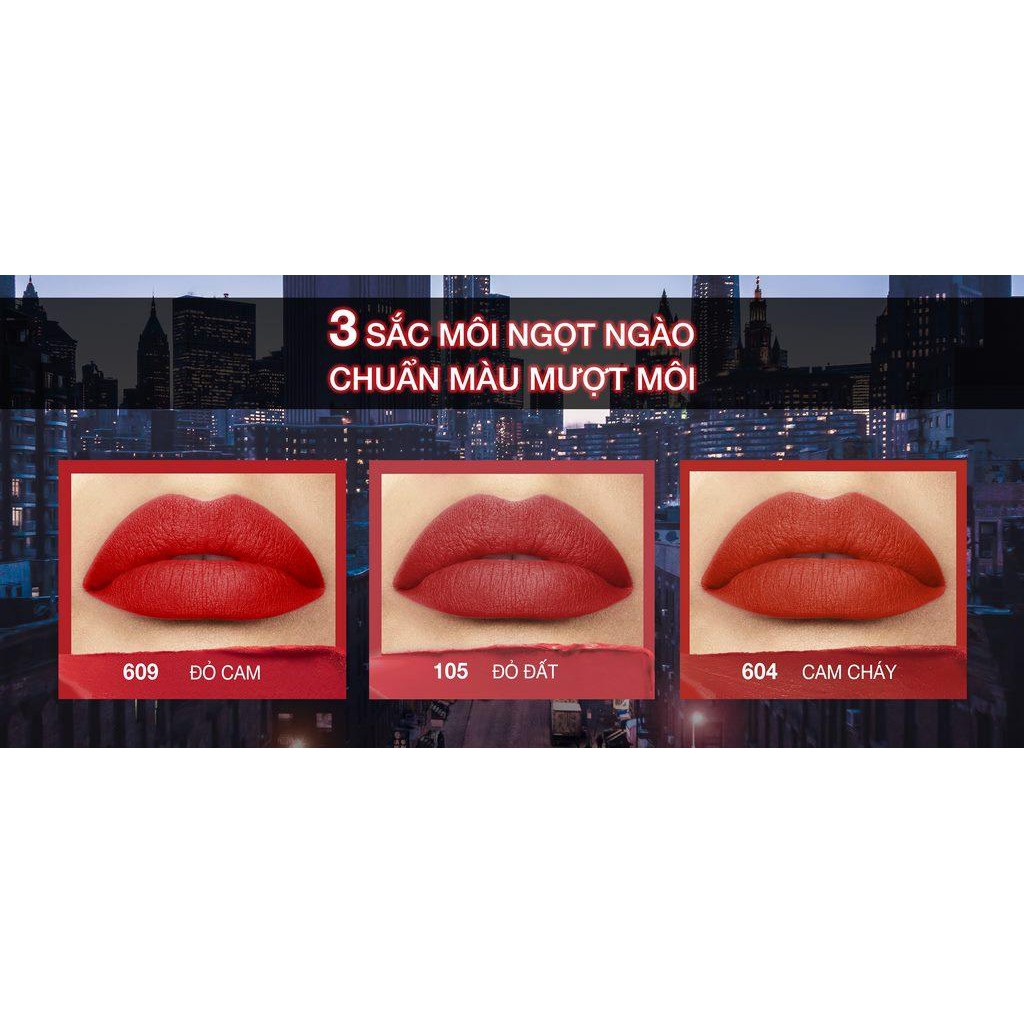 Son Lì Mịn Môi Maybelline Phiên Bản Giới Hạn Love Notes Màu Cam Cháy 604 Moody Crimson 3.9g