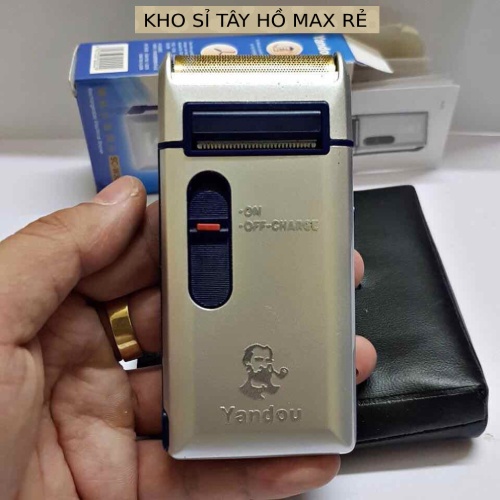 Máy cạo Râu Yandou SC-W301U vỏ nhôm, pin siêu bền + tặng kèm bao da