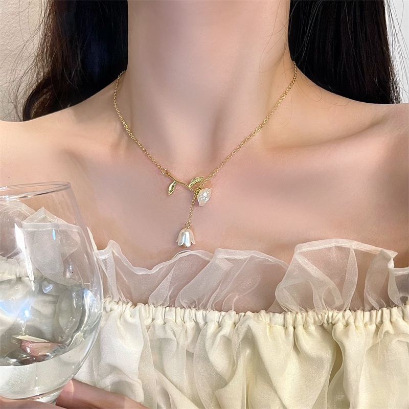 Dây Chuyền Mặt Hình Giọt Nước Phong Cách Pháp Thời Trang Mùa Hè Cho Nữ G023