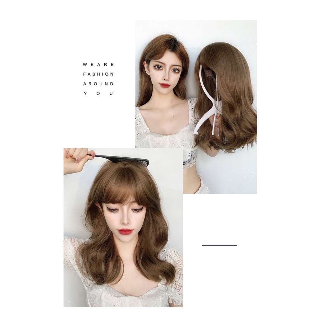 Tóc giả nữ đẹp ❤FREESHIP❤ cả đầu xoăn dợn 2204