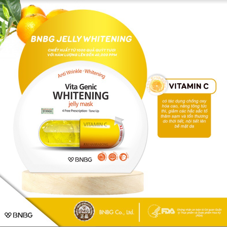 Combo 4 mặt nạ dưỡng da toàn diện BNBG Vita Genic Jelly Mask 30mlx4