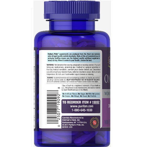 Vitamin tổng hợp cho phụ nữ tăng cường miễn dịch ngừa suy nhược cảm cúm Puritan's Pride Women One daily Vitamin 100 viên | Thế Giới Skin Care