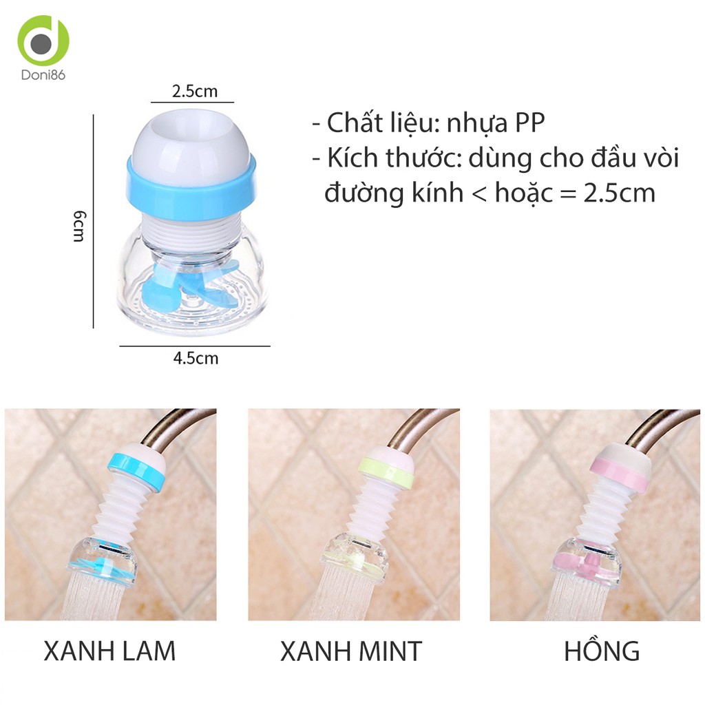 Đầu vòi xịt nước tăng áp cho vòi bồn rửa chén - Doni86 - PK145