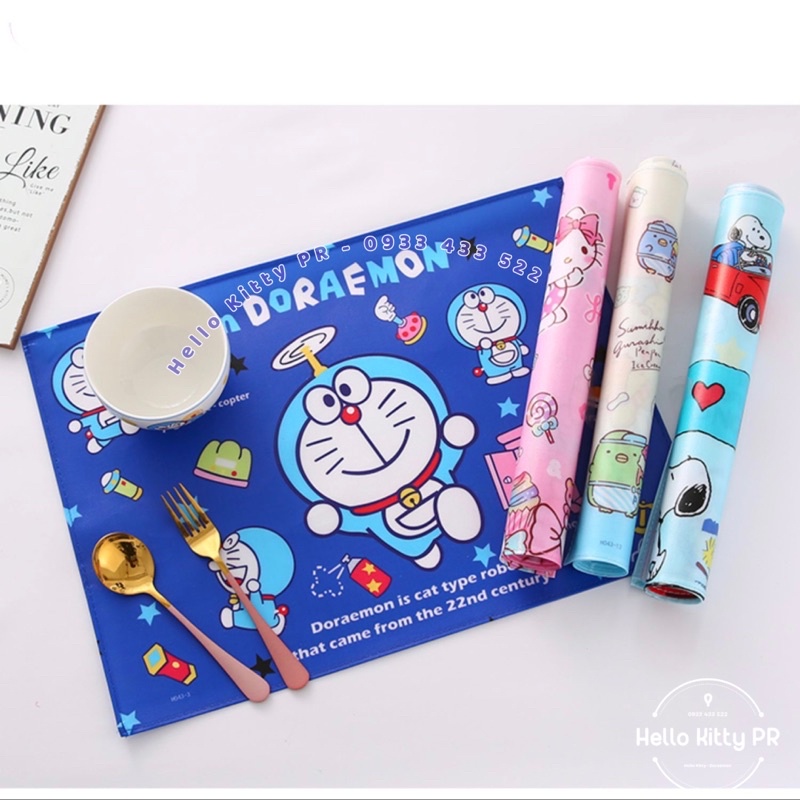 Tấm lót chống thấm nước Hello Kitty - Doremon Doraemon