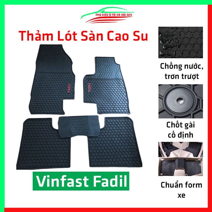 Thảm lót sàn cao su cho xe Vinfast Fadil 2021-2022 hàng chuẩn theo xe chịu lực tốt