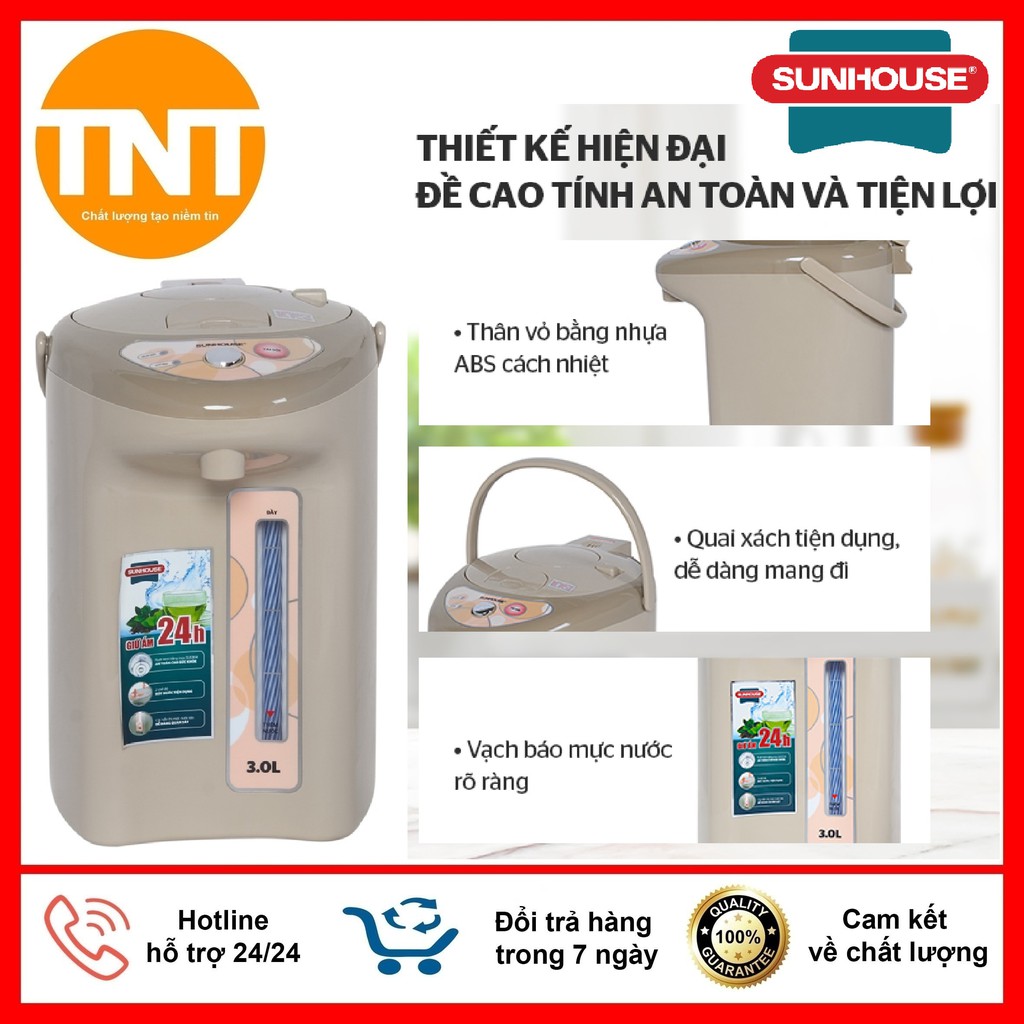 Bình Thuỷ Điện Sunhouse SH1530 Dung tích 3 Lít - BH 12 Tháng