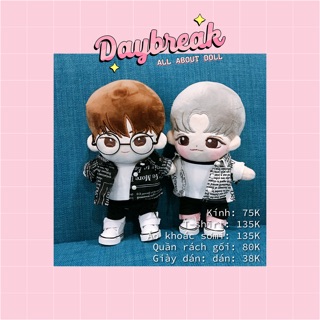 Outfit doll - Áo khoác sơmi thời trang cho doll 20cm