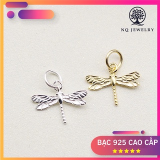 Charm S925 con chuồn chuồn mạ vàng treo