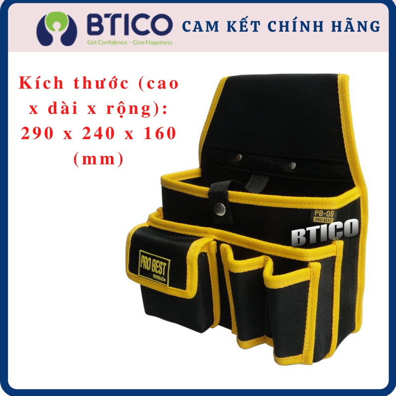 Túi đồ nghề Probest PB-09 nhiều ngăn, đeo hông