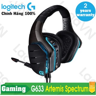 Tai nghe game chụp tai Logitech G633 RGB LED Artemis Fire Wired Surround Sound