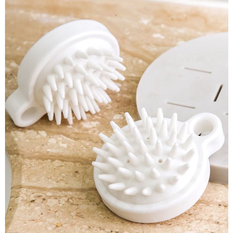 Lược gội đầu silicon mềm mátxa da đầu, làm sạch và giảm rụng tóc