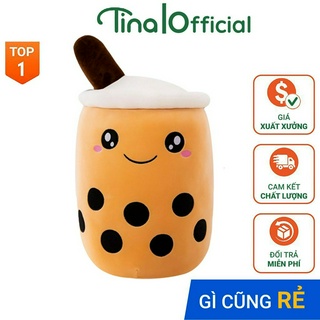 Gấu bông trà sữa baby mini, gối ôm siêu dễ thương, thú nhồi bông nhiều màu 35 cm tina official