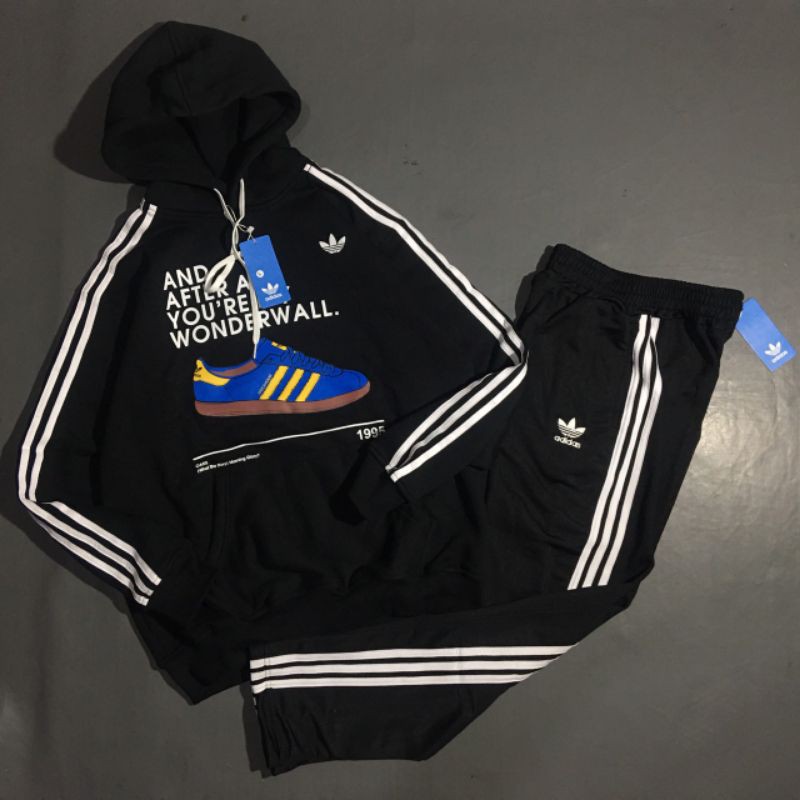 Set 1 Bộ Áo Khoác Hoodie + Quần Dài Thể Thao Adidas Wonder Wall