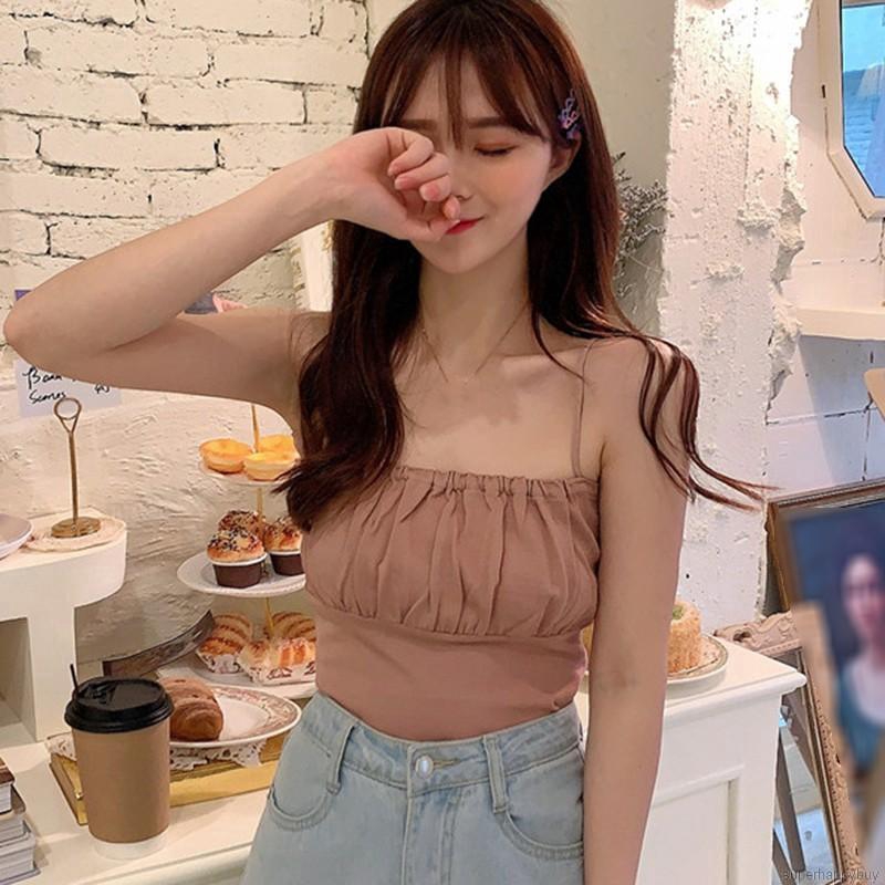 [Mã FASHIONT4WA2 giảm 10K đơn 50K] Áo 2 dây vải dệt kim gợi cảm thời trang cho nữ | BigBuy360 - bigbuy360.vn