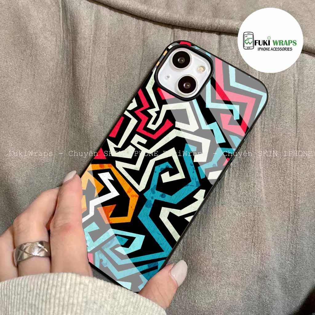 Ốp Lưng Kính Cường Lực / Case Họa Tiết Chống Vỡ Dành Cho 13ProMax 12ProMax 11ProMax X XSMAX Fukishop