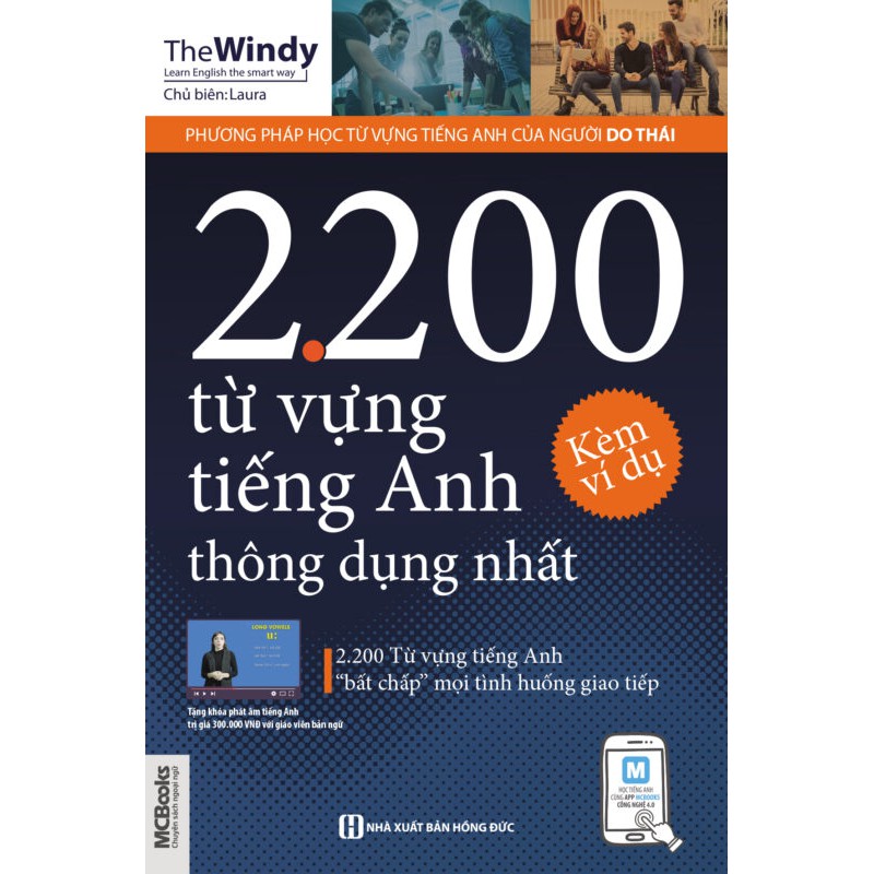 Sách - 2200 Từ vựng tiếng Anh thông dụng nhất (kèm ví dụ) Tặng khóa học phát âm và ebook học tiếng Anh