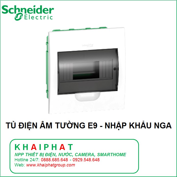 TỦ ĐIỆN NHỰA ÂM TƯỜNG 4 8 12 ĐƯỜNG, MODULE, TÉP E9 EZ9E108S2F EZ9E112S2F SCHNEIDER CHÍNH HÃNG - KHẢI PHÁT ELECTRIC