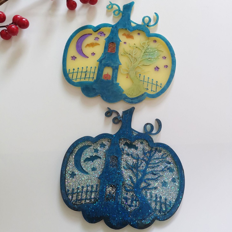 San * Khuôn Silicon Hình Bí Ngô Dơi Mặt Trăng Làm Trang Sức Lễ Tạ Ơn DIY