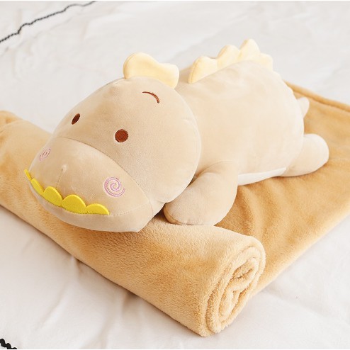 Bộ Chăn Gối Văn Phòng Siêu Tiện Ích Hình Thú. Chăn gối gấu bông hà mã