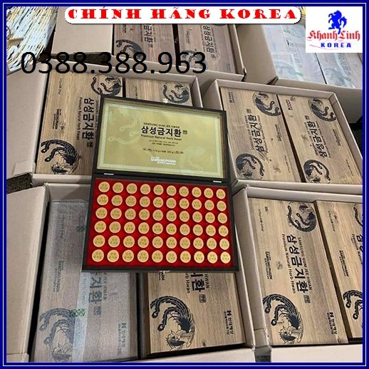 An Cung Ngưu Hoàng Hoàn 𝐒𝐀𝐌 𝐒𝐔𝐍𝐆 𝐆𝐔𝐌 𝐉𝐄𝐄 𝐇𝐖𝐀𝐍 60 viên Hộp Gỗ Hàn Quốc ( VIÊN UỐNG BỔ NÃO) – Hàng nội địa Hàn Quốc